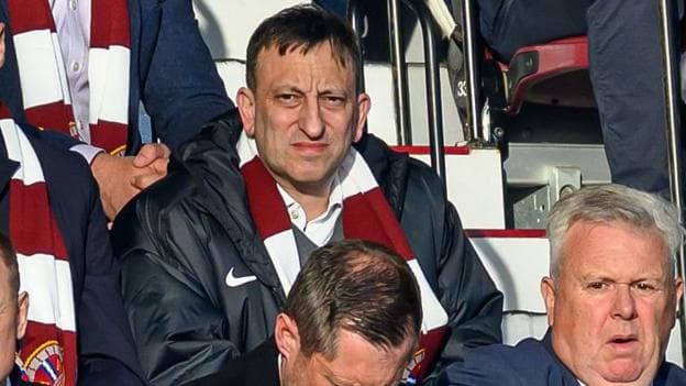 Tony Bloom at Tynecastle in May