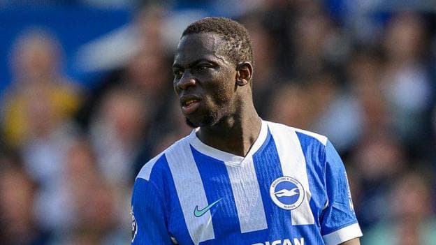 Yankuba Minteh pictured during a Brighton match
