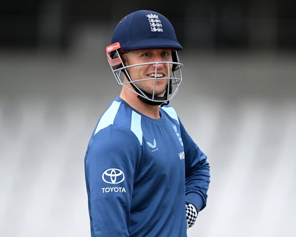 Brydon Carse of England during a nets session at Headingley on 17 August