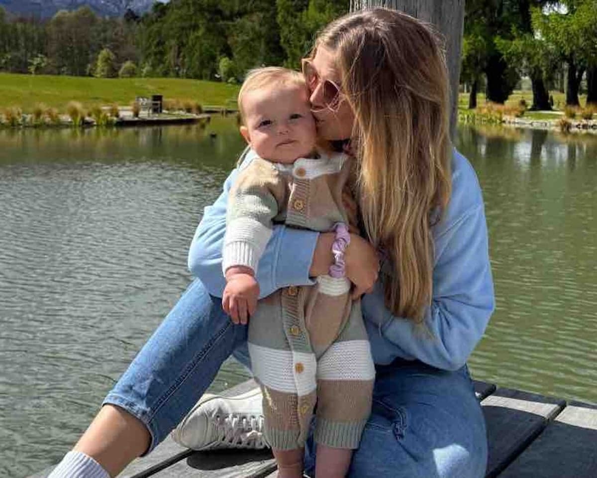 Leah Stewart with her baby