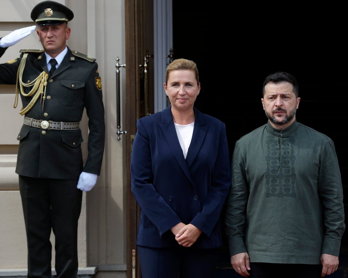 Mette Frederiksen with Volodymyr Zelenskyy in Kyiv
