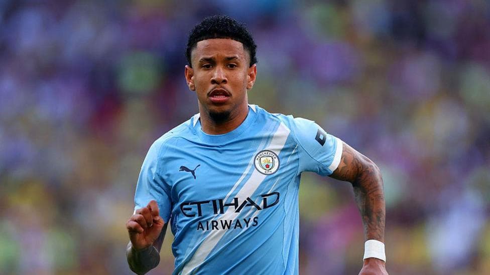 Savio in action for Manchester City