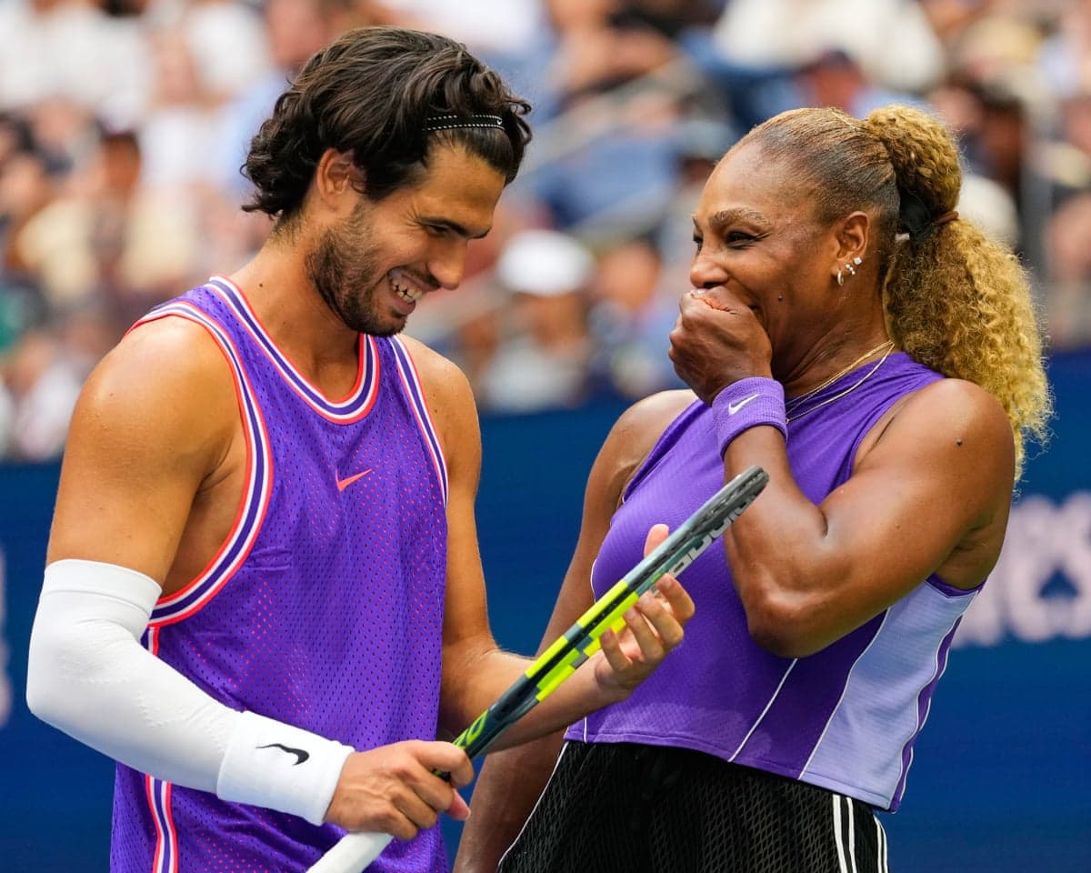 Carlos Alcaraz and Serena Williams enjoy competing in the mixed doubles.