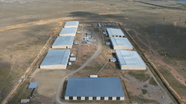 Ekibastuz crypto mine. 8 large industrial warehouses in the desert.