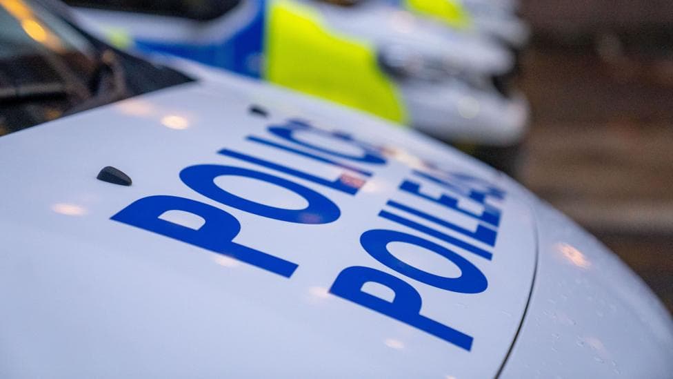Close up of the bonnet of a police car