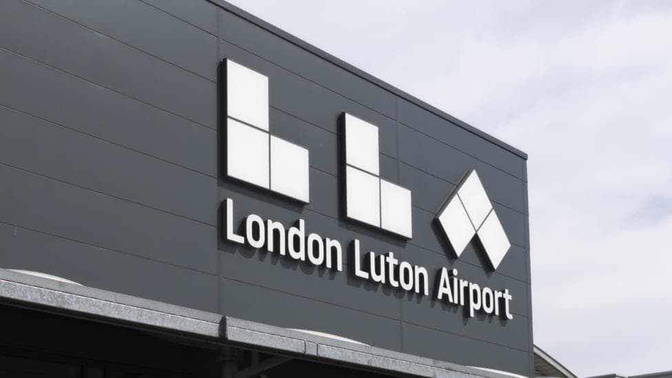 exterior of terminal building at Luton Airport