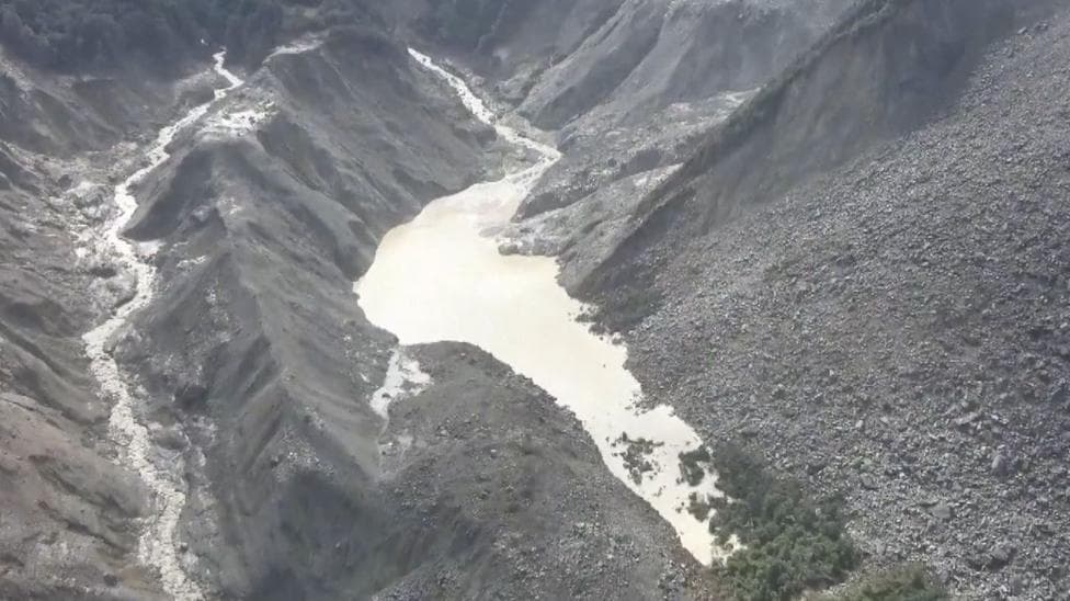 Barrier lake formed near Nepal and Tibet border