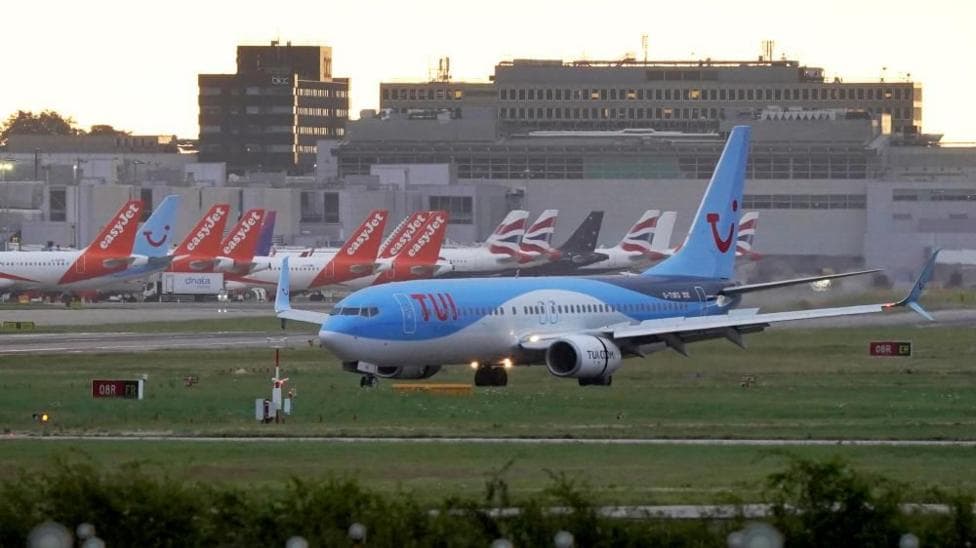 Planes on a runway.