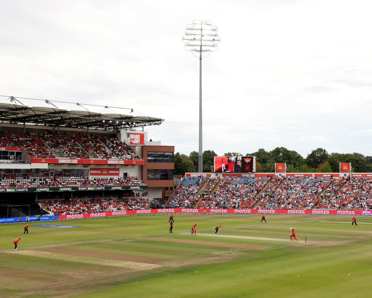 General view of Sunrisers Leeds playing at Headingley.