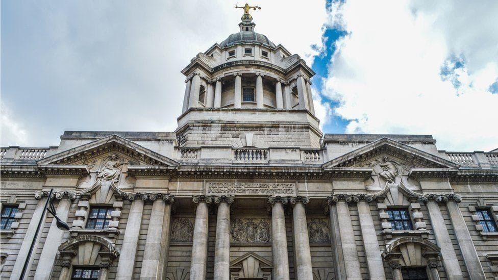 Outside the Old Bailey Court.