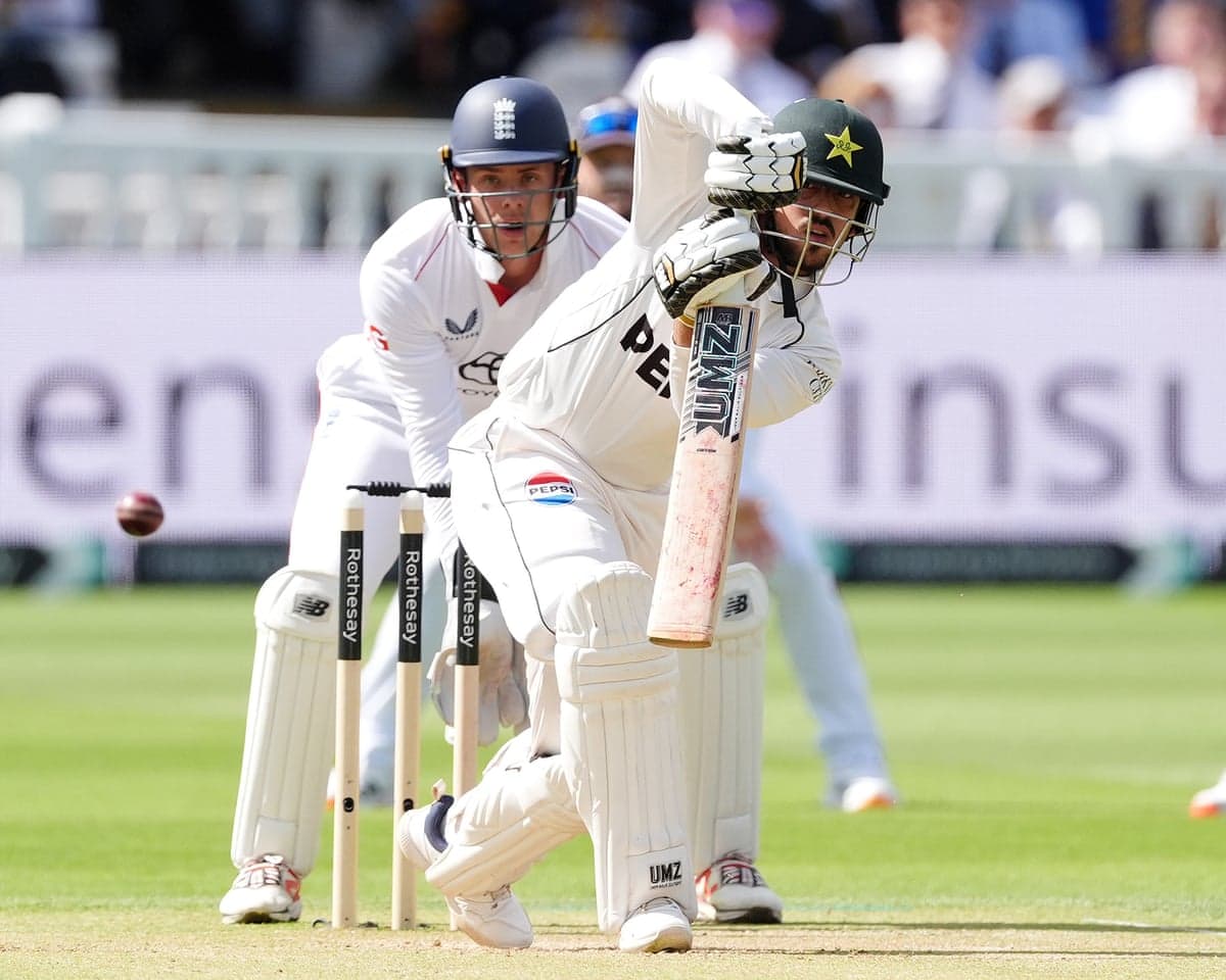 Azan Awais bats for Pakistan against England at Lord’s