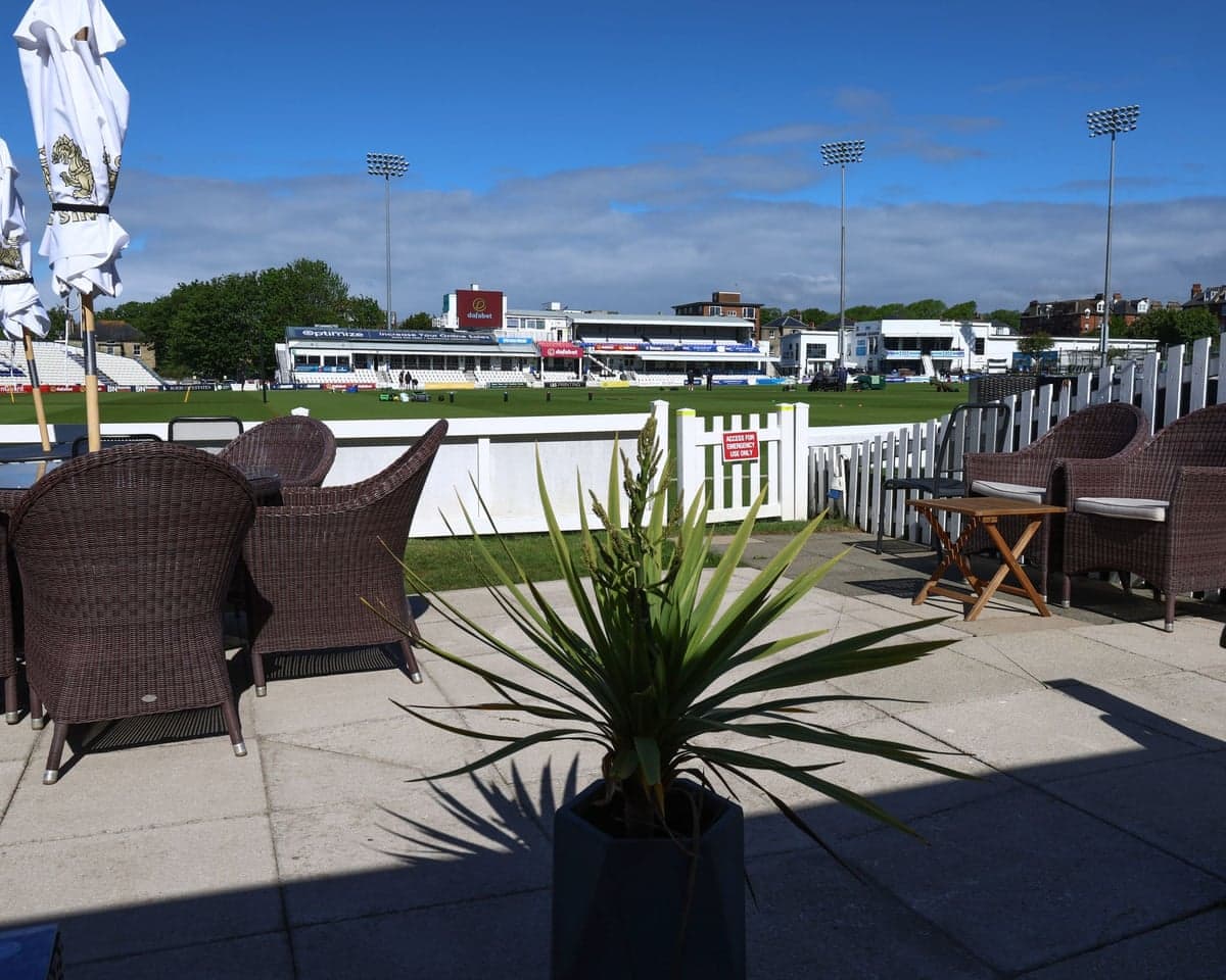 A view from the players terrace at Hove