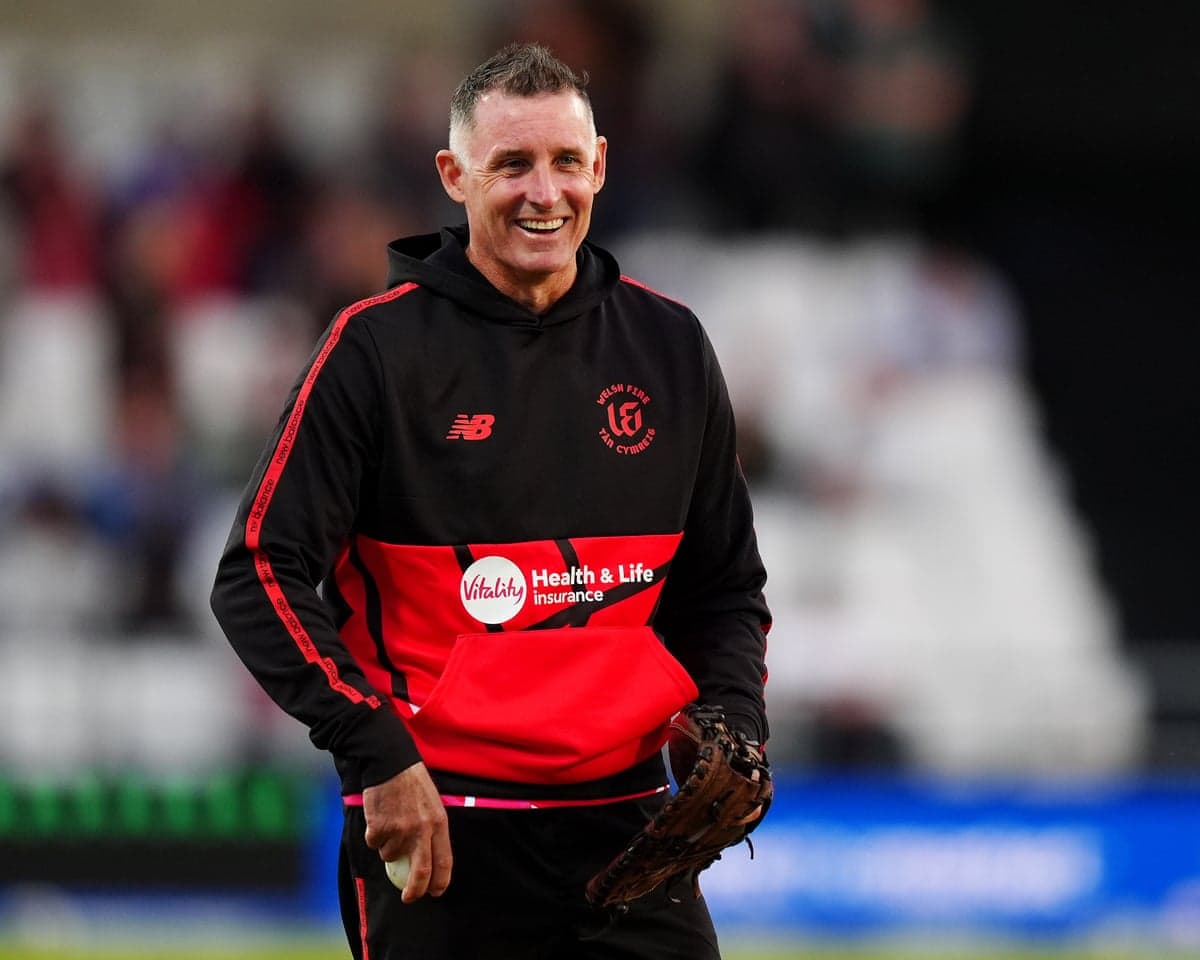 Michael Hussey at a Welsh Fire match