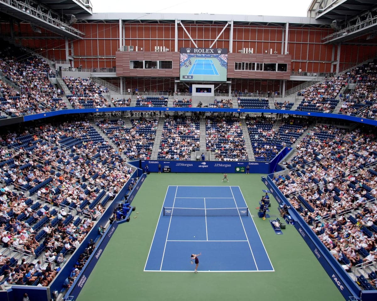 A general view of action at Flushing Meadows