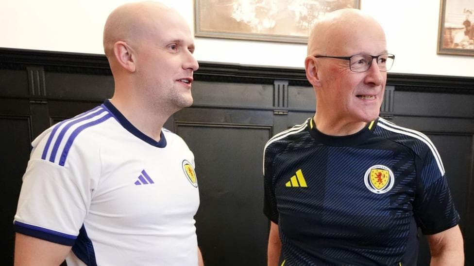 Stephen Flynn (left) and First Minister John Swinney attended Euro 2024 in Germany