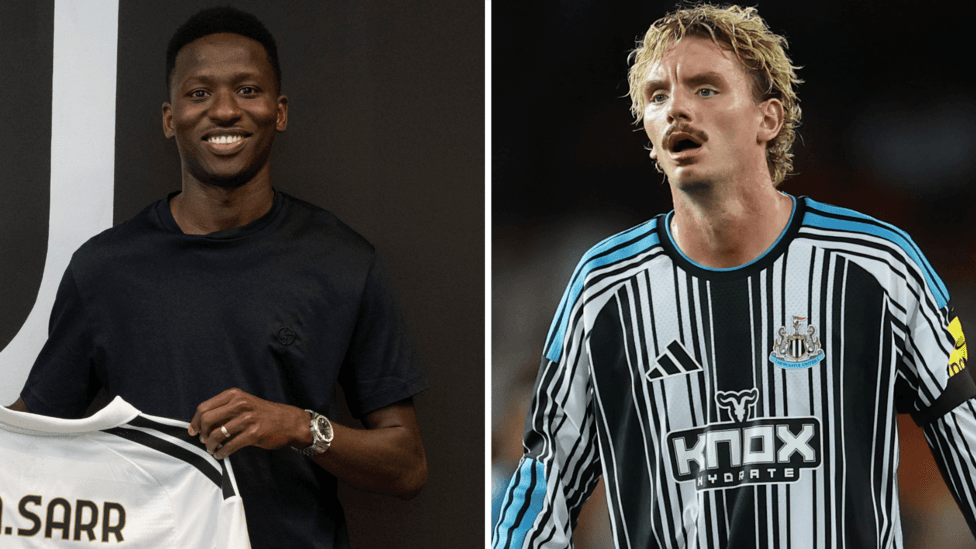 Juventus new signing Pape Matar Sarr and Newcastle's Nick Woltemade