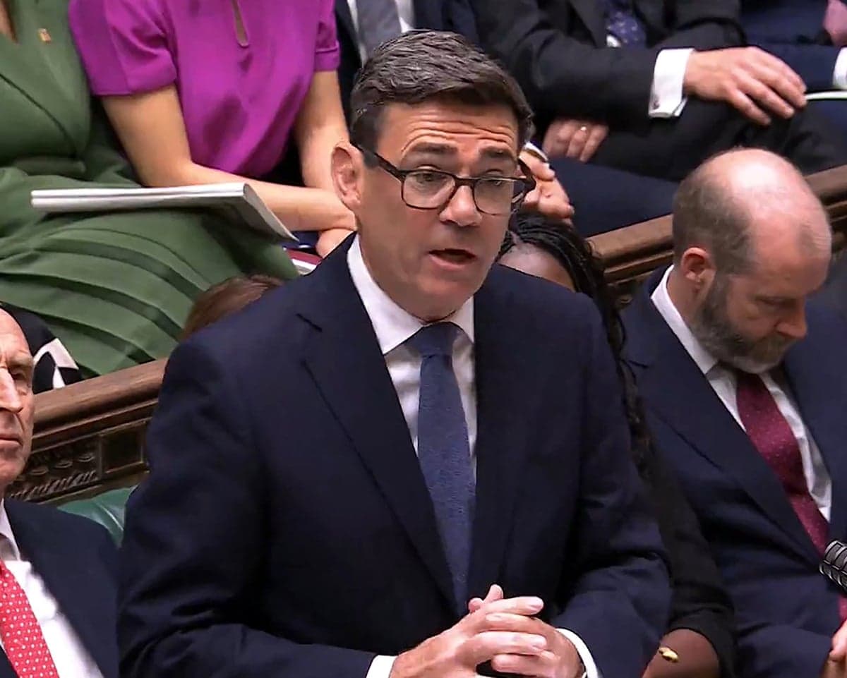 Andy Burnham speaks at the dispatch box in the House of Commons.