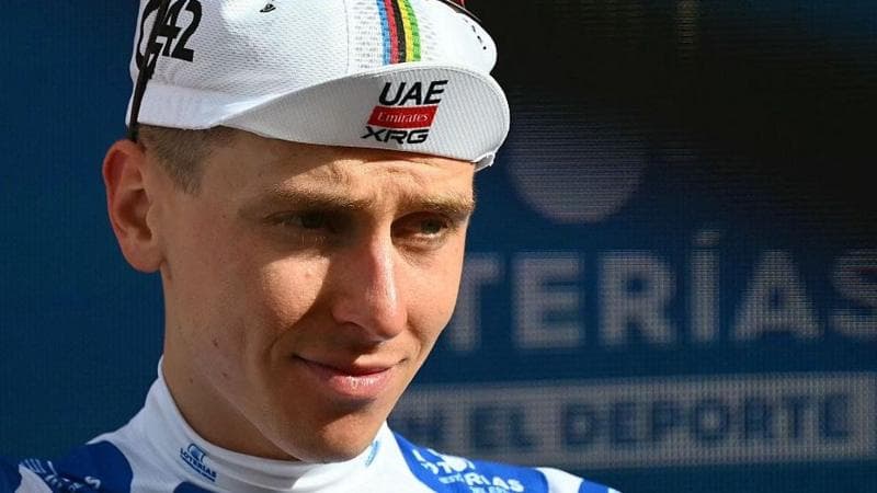 Tadej Pogacar wearing a cap