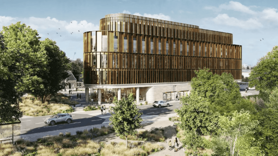 Artist impression of Wrexham Gateway site
