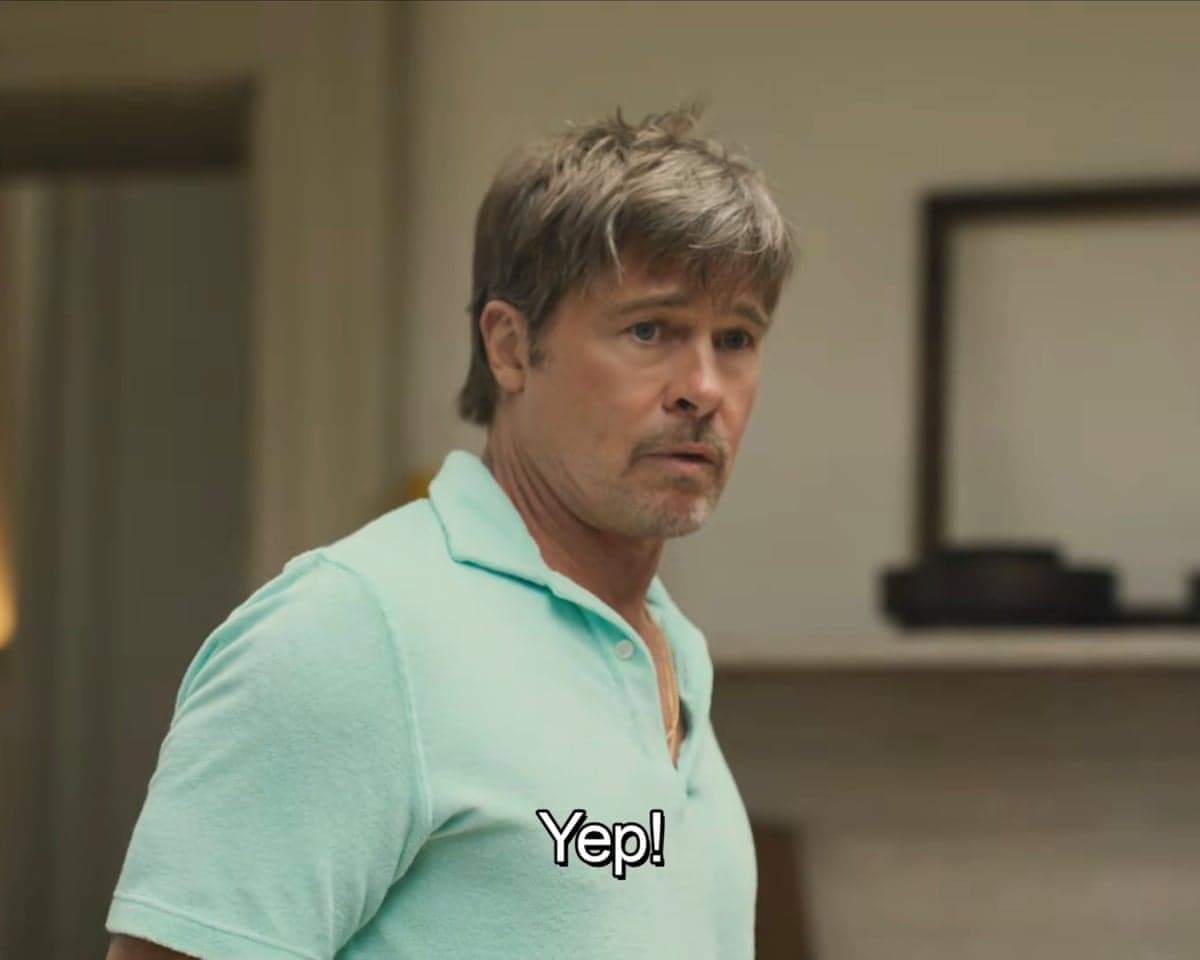 Well groomed … Brad Pitt in the advert.