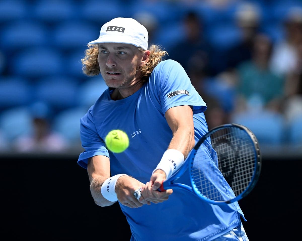 Max Purcell in action at the 2024 Australian Open