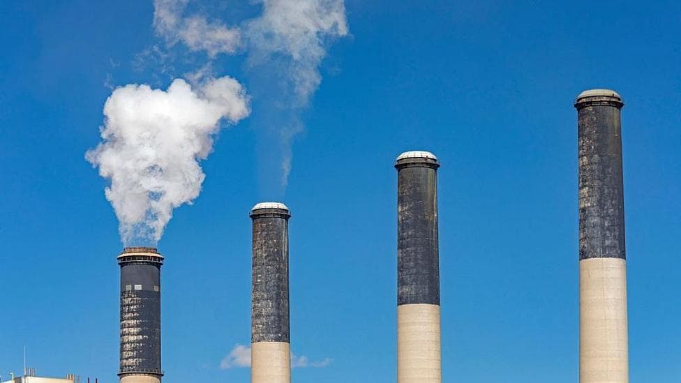 Smoke from a power plant