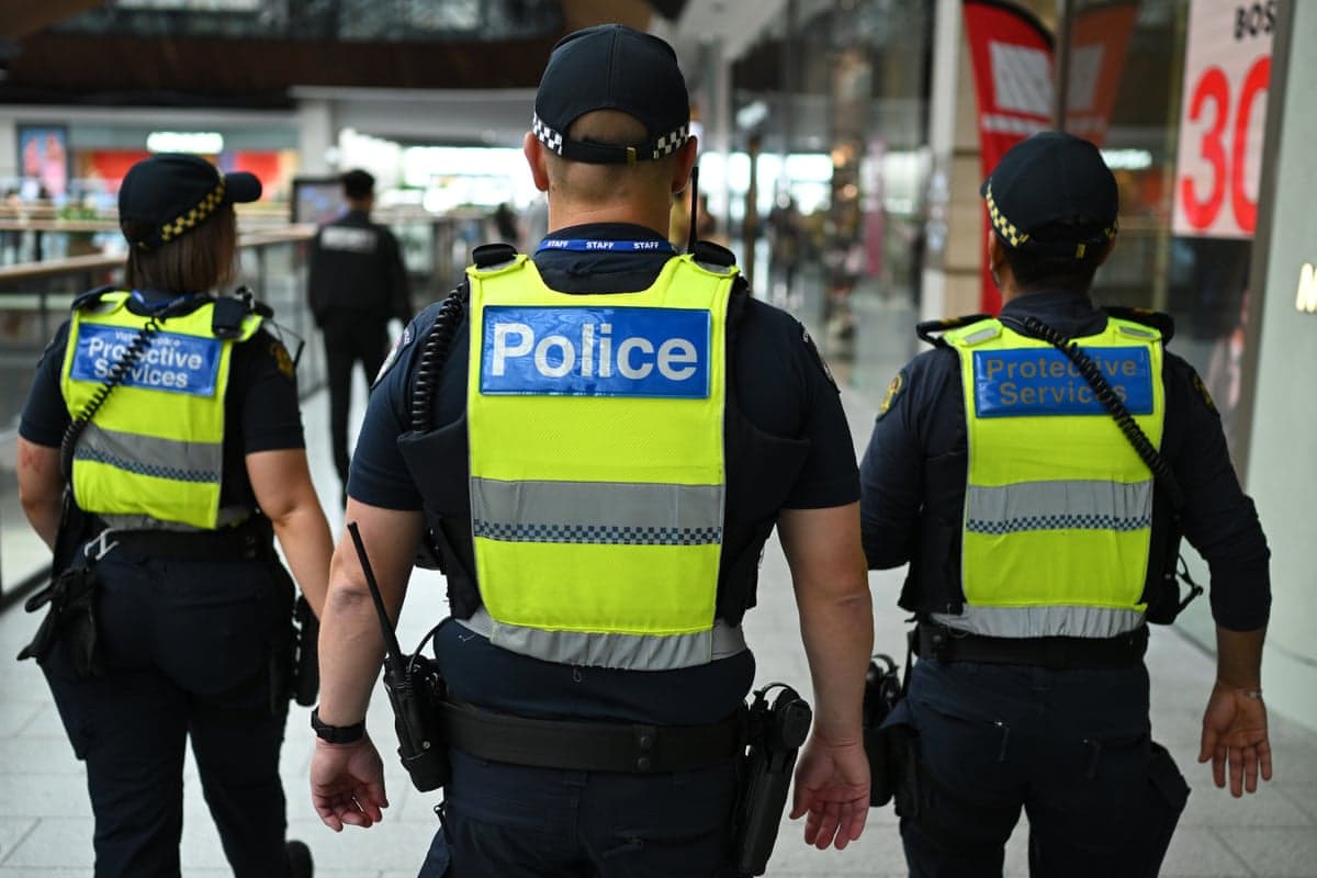 Victoria police and Protective Services Officer’s are seen on patrol