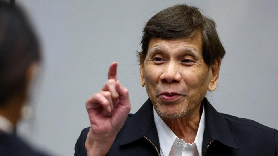 Former Philippine President Rodrigo Duterte appears before the International Criminal Court, as the court hears arguments regarding his health and ability to stand trial, while he faces murder charges related to his war on drugs