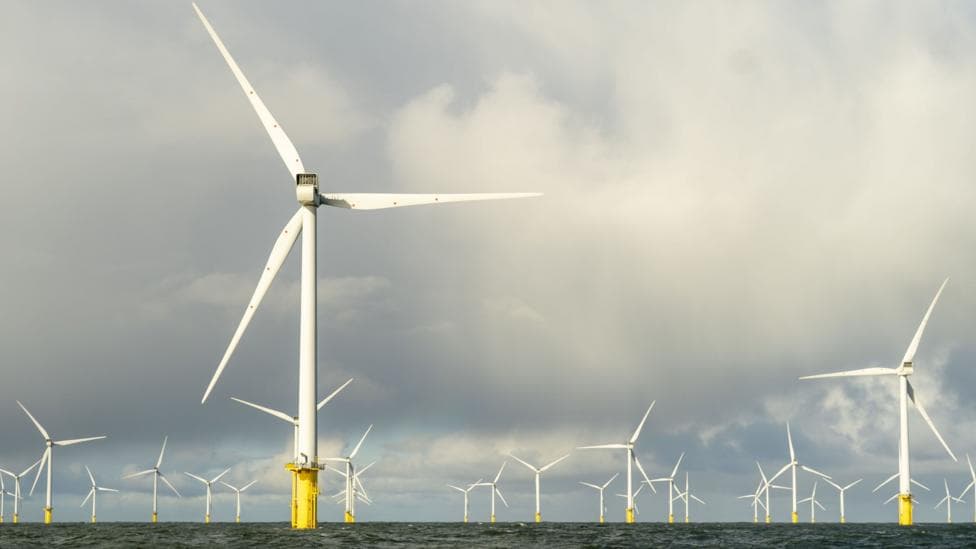 Undated file photo of an offshore windfarm.