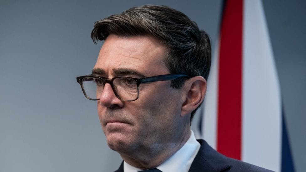 Britain's Prime Minister Andy Burnham attends a meeting with Canada's Prime Minister Mark Carney (not pictured) ahead of the Everton v Wolverhampton Wanderers English League Cup football match at Hill Dickson Stadium in Liverpool, Britain, 16 September 2026.
Canadian Prime Minister Mark Carney visits Britain, Liverpool, United Kingdom - 16 Sep 2026