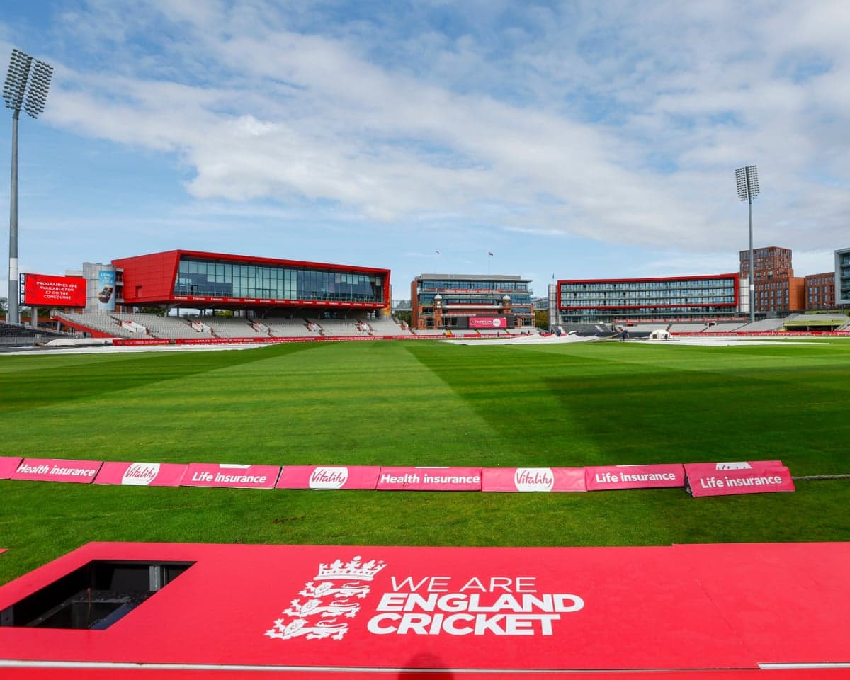 Old Trafford before the start of England v Sri Lanka.