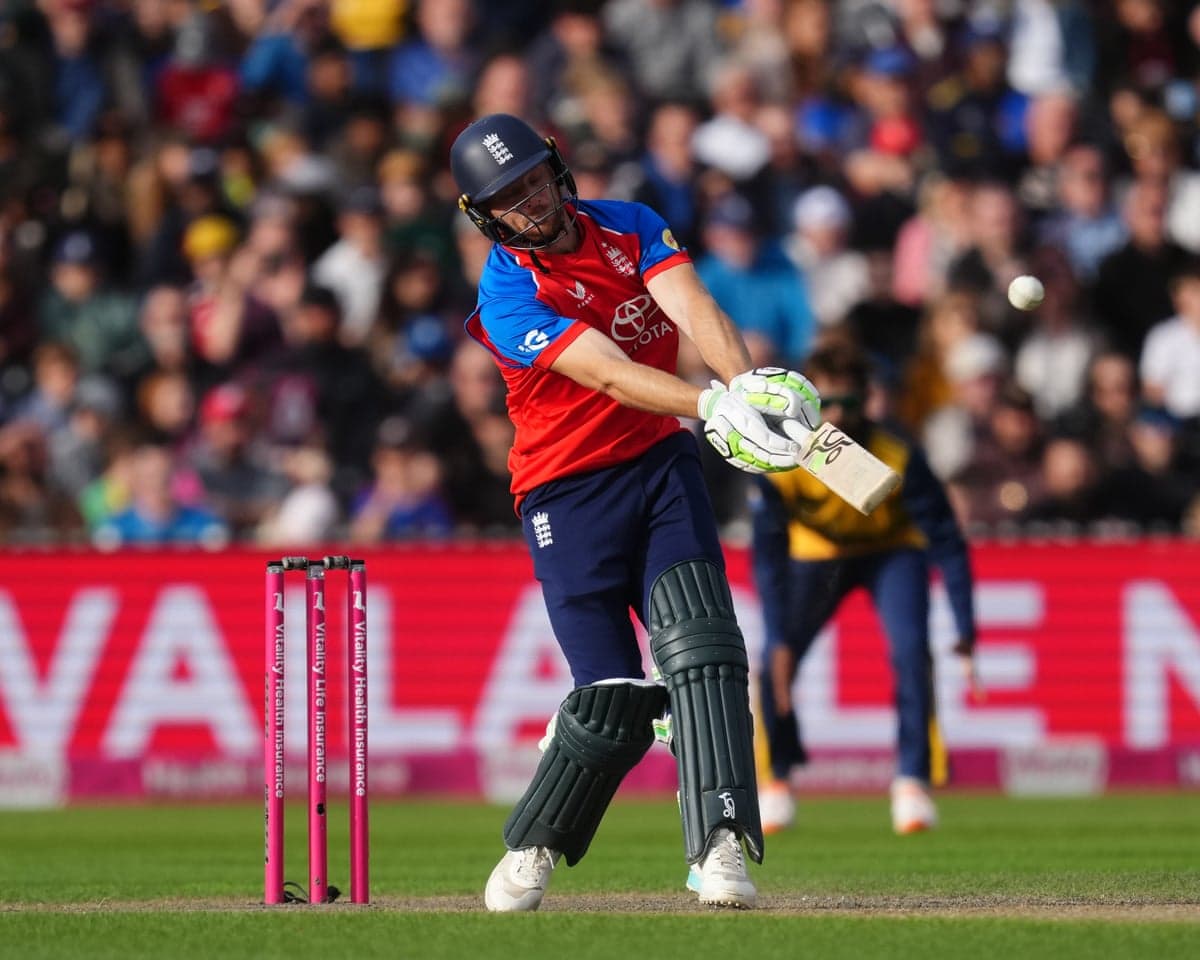 Jos Buttler hits a six