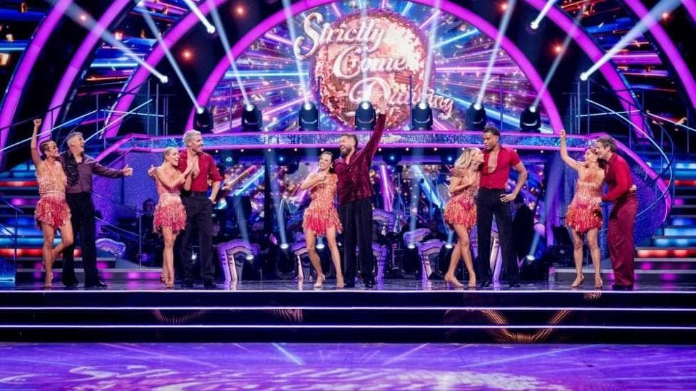 2026 Celebrities and Professional Dancers (left to right) Lauren Oakley and Graeme Hall, Amy Dowden and Chris Appleton, Katya Jones and John Nellis, Cach Mercer and Maddie Ingoldsby, Dianne Buswell and Will Best