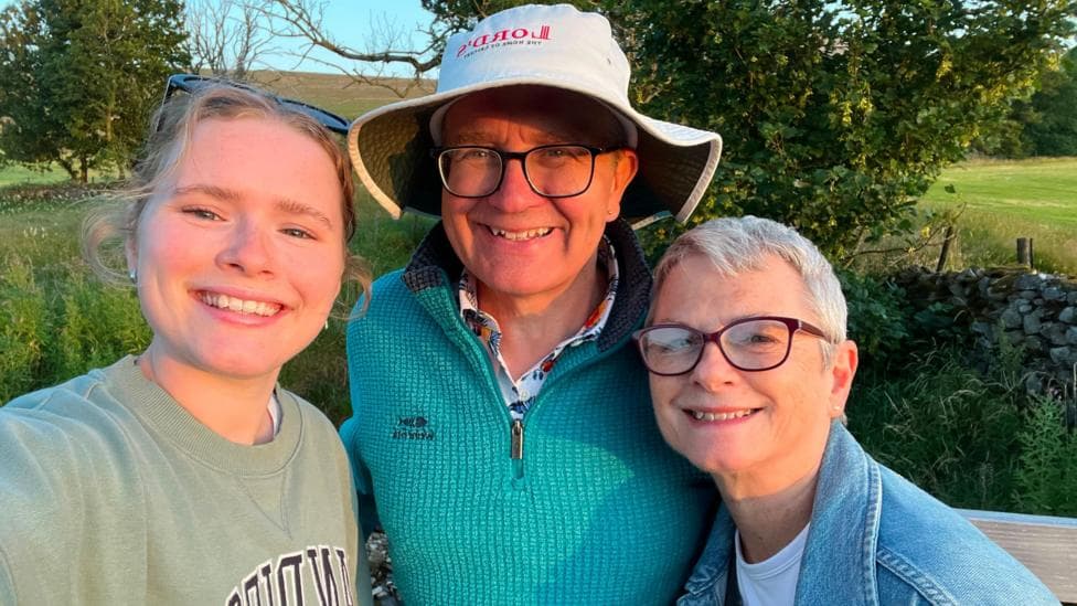 Sarah and Geoff Moorhouse with their daughter Poppy