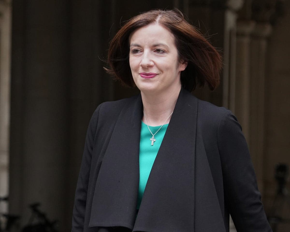 Bridget Phillipson arrives for a cabinet meeting in Downing Street.