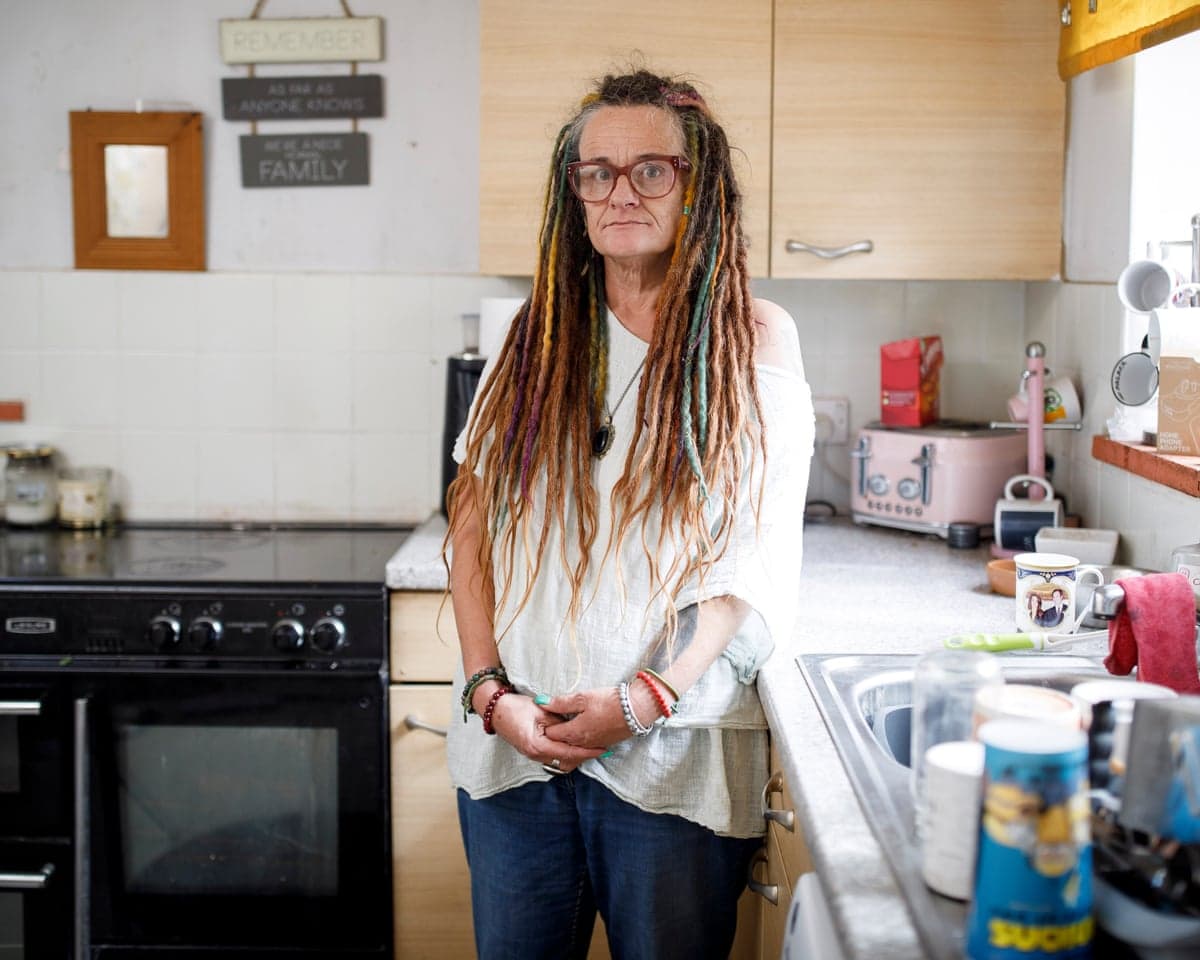 Sarah Killick standing in her kitchen