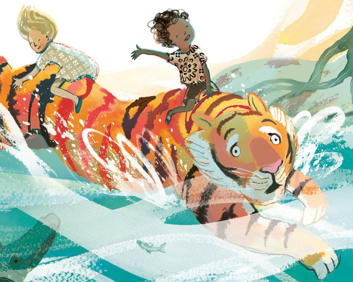 A detail from Once Upon a Tiger by Sarah Massini.