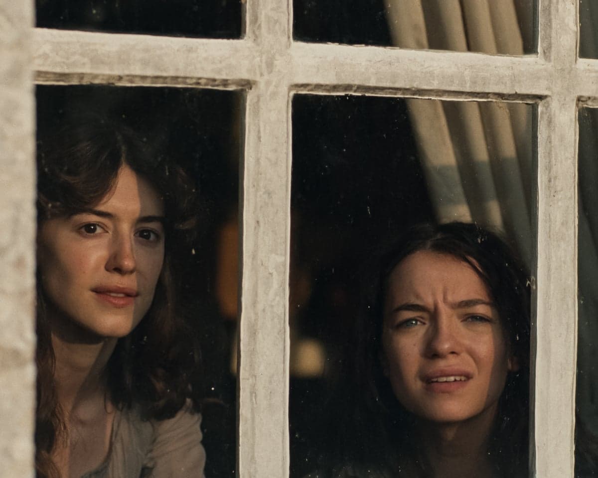 Daisy Edgar-Jones and Esmé Creed-Miles in Sense and Sensibility.