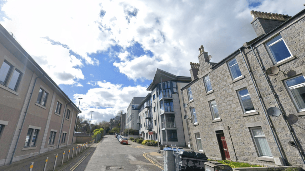 Looking west along St Peter Street in Aberdeen