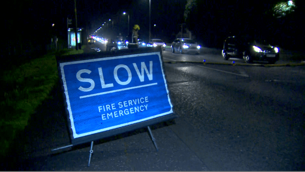 The fire service is at the scene