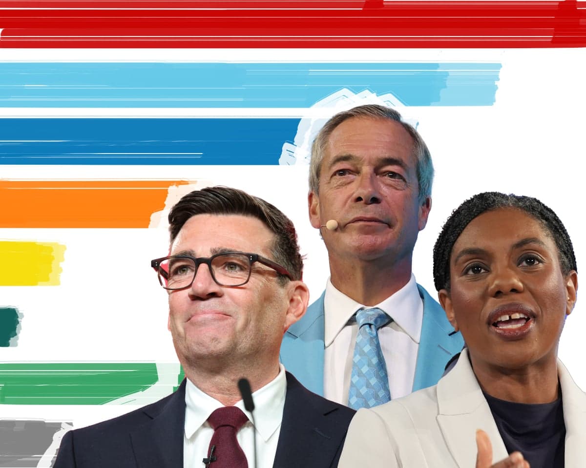 Andy Burnham, Nigel Farage, Kemi Badenoch