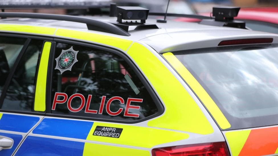 A close up of a PSNI vehicle.