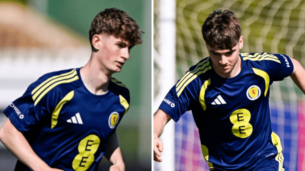 James Wilson and Findlay Curtis training with Scotland in Spain