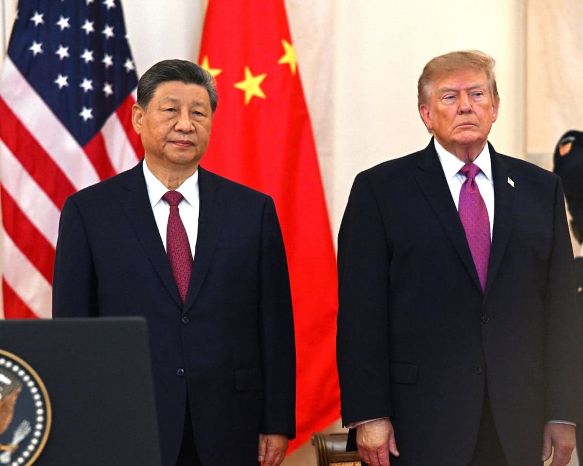 Donald J Trump and Xi Jinping at the White House.