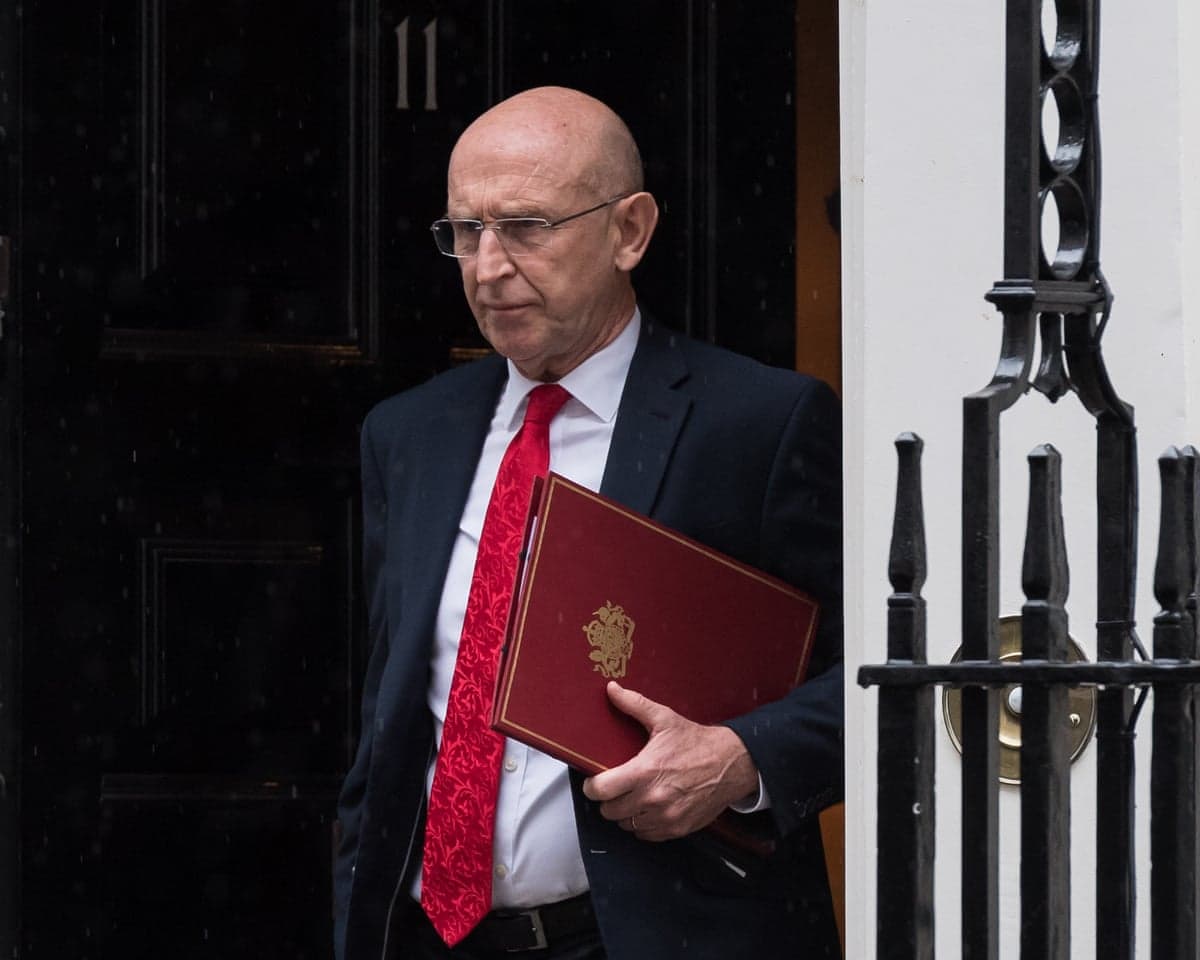 John Healey leaves 10 Downing Street after attending weekly Cabinet meeting