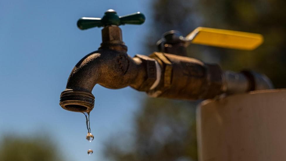 Exterior tap dripping water