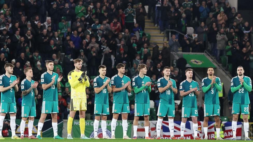 Northern Ireland players applaud