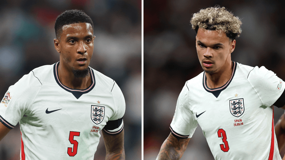 Ezri Konsa and Nico O'Reilly in action playing for England against Spain