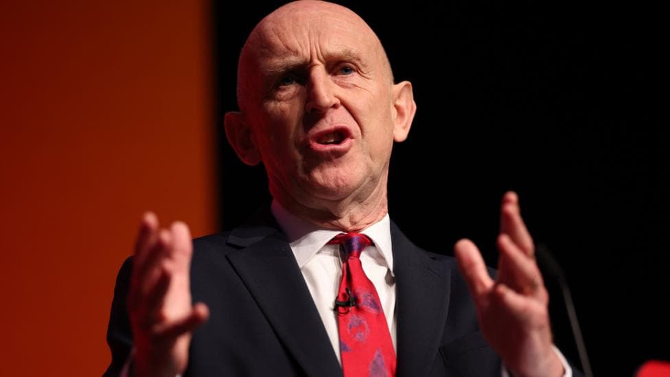 Chancellor of the Exchequer John Healey speaks during the Labour Party Conference in Liverpool, UK on 28 September, 2026.