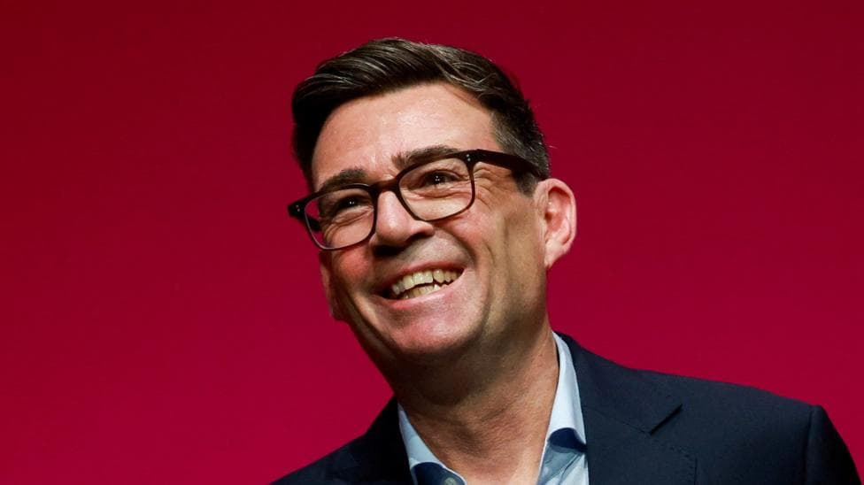 Andy Burnham speaking at the Labour Party Conference in Liverpool